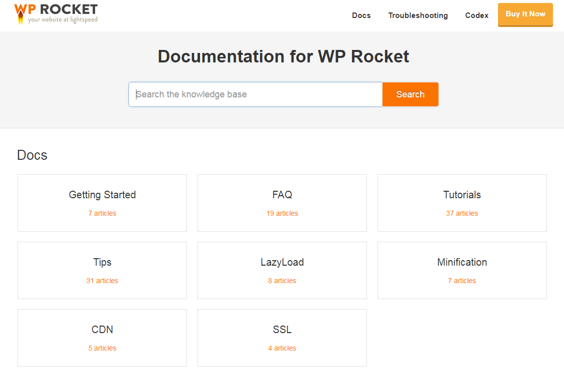 Помощ за WP Rocket и официална документация