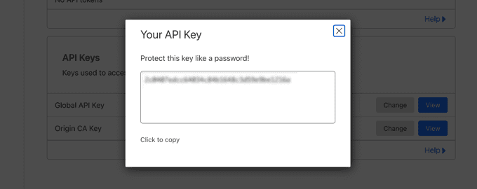 claudflare вашият API key